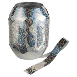 Geschenkband Glitter, silber, 20 m