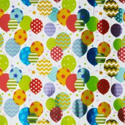 Geschenkpapier Geburtstag, Ballons/bunt, 2 m