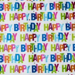 Geschenkpapier Geburtstag, Happy Birthday/Sterne, 2 m