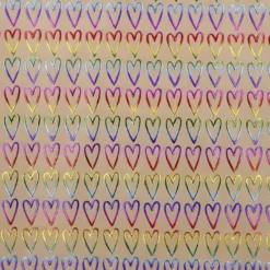 Geschenkpapier Kraft, Herzen/Rainbow, 2 m
