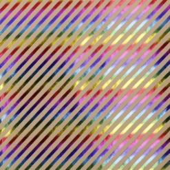 Geschenkpapier Kraft, Streifen/Rainbow, 2 m