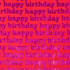 Geschenkpapier Prägung, Happy Birthday/pink, 2 m