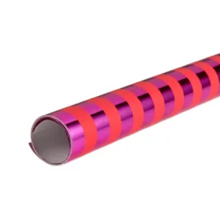 Geschenkpapier Prägung, Streifen/pink, 2 m