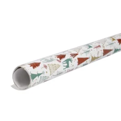 Geschenkpapier Weihnachten, Wald/Rentier/weiß, 3 m