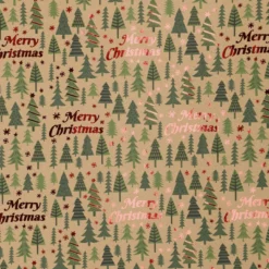 Geschenkpapier Xmas-Motiv, Baum/Schrift, 2 m