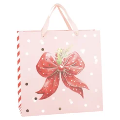 Geschenktüte Schleife, rosa, 28 x 28 cm