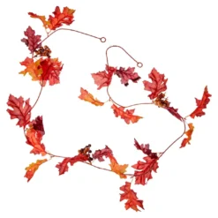 Girlande Eichel/Beeren, rot/orange, 150 cm