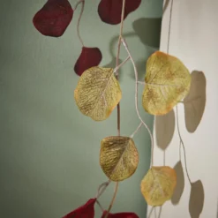 Girlande Eucalyptus, rot/grün, 150 cm