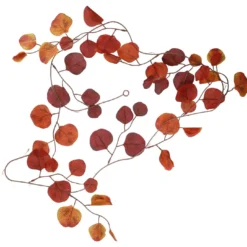 Girlande Eucalyptus, rot/orange, 150 cm