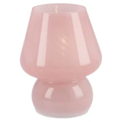 Glas-Leuchte, rosa, 11 x 13 cm