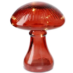 Glas-Pilz, rot, 10er, 17.5 cm