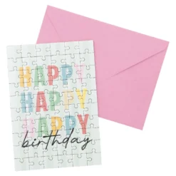 Grußkarte Puzzle mit Umschlag, Happy Birthday