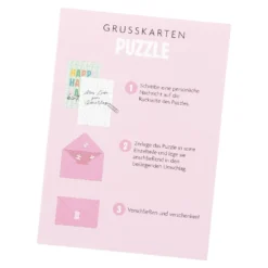 Grußkarte Puzzle mit Umschlag, Kerzen/Geburtstag