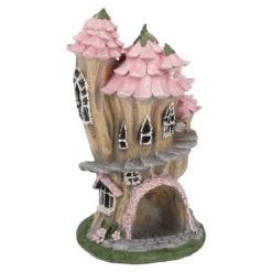 Haus Blütendach, rosa, 14 x 26 cm