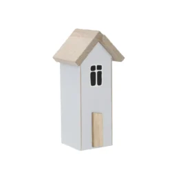 Haus Fenster, hellblau, 11 cm
