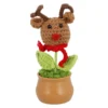 Häkel-Figur im Topf, Xmas/Rentier, 14 cm