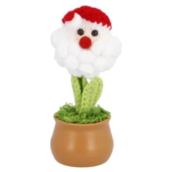 Häkel-Figur im Topf, Xmas/Weihnachtsmann, 14 cm