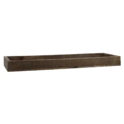 Holzschale, eckig/dunkelbraun, 40 x 13 cm