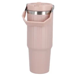 Isolierbecher mit Henkel, rosa, 900 ml
