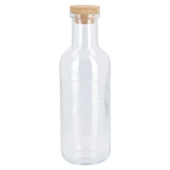 Karaffe mit Korken, Querrillen/klar, 1.2 l