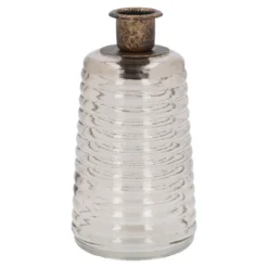 Kerzenständer Muster-Flasche, Streifen/quer, 14.5 cm