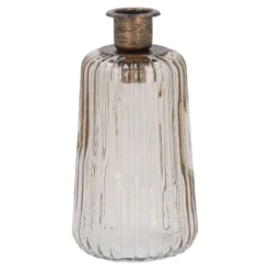 Kerzenständer Muster-Flasche, Streifen/längs, 14.5 cm