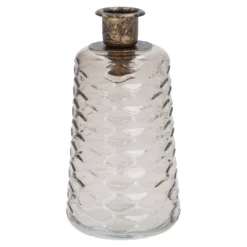 Kerzenständer Muster-Flasche, Wellen, 14.5 cm