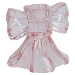 Kerzenständer Schleife, rosa, 7 cm