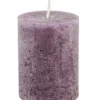 Kerze Rustik, Lara, aubergine, 9 cm