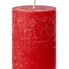Kerze Rustik, Lara, rot, 9 cm
