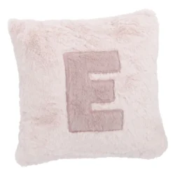 Kissen Buchstabe, E/rosa, 30 x 30 cm