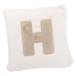 Kissen Buchstabe, H/creme, 30 x 30 cm