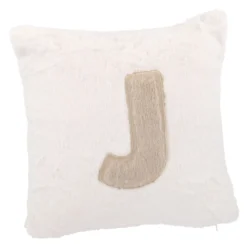 Kissen Buchstabe, J/creme, 30 x 30 cm
