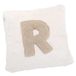 Kissen Buchstabe, R/creme, 30 x 30 cm