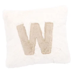 Kissen Buchstabe, W/creme, 30 x 30 cm