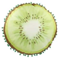 Kissen Frucht mit Pompom, Kiwi/grün, 40 cm