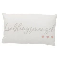Kissen Lieblingsmensch, beige, 50 x 30 cm