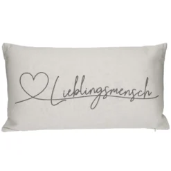 Kissen Lieblingsmensch, creme, 50 x 30 cm