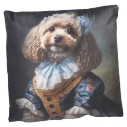 Kissen Royal, Pudel, 45 x 45 cm
