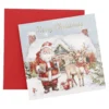 Klappkarte 3D, Weihnachtsmann/Rentier