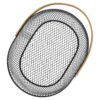 Korb mit Holzhenkel, oval/schwarz, 23.5 cm