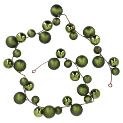 Kugel-Girlande, grün, 174 cm