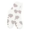 Kuschelsocken Anti-Rutsch, Herzen/offwhite/beige