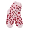 Kuschelsocken Anti-Rutsch, Leo/rosa/bordeaux