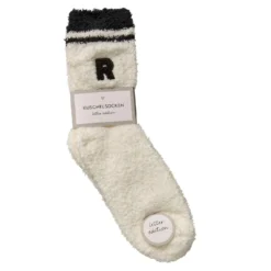 Kuschelsocken Buchstabe, R/schwarz, Gr. 35-42