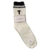 Kuschelsocken Buchstabe, T/schwarz, Gr. 35-42