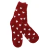 Kuschelsocken Cosy, Herzen/bordeaux, Gr. 35-42