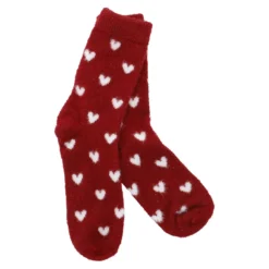 Kuschelsocken Cosy, Herzen/bordeaux, Gr. 35-42