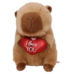 Kuscheltier Capybara mit Herz, 22 cm