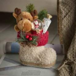 Kuscheltier Gesicht/Xmas, Rentier, 12 cm